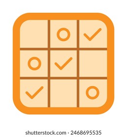 Tic Tac Toe Vector Diseño de icono plano