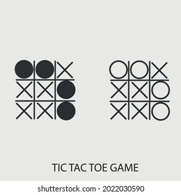 Tic tac toe vector icono signo de ilustración para web y diseño