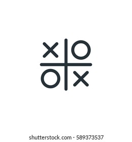 Tic tac toe vector icon, game symbol. Modern, simple flat vector illustration for web site or mobile app