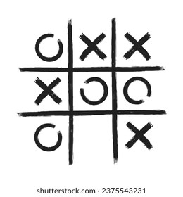 Tic tac toe game screen Royalty Free Vector Image