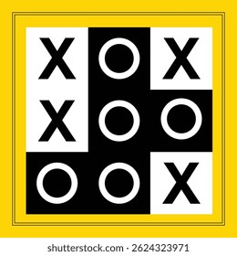 Tic tac toe XO game. crosses game. children game. crosses and zeros funny game. cover brochures, flyer, card design template