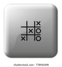 Tic tac toe XO game flat vector icon.