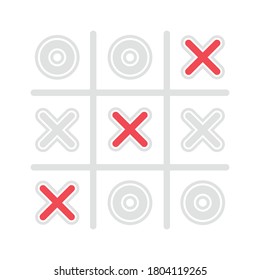 Tic Tax Toe Game Vector Illustration Background