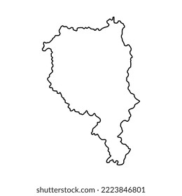 Ticino map, Cantons of Switzerland. Vector illustration.