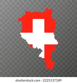 Ticino map, Cantons of Switzerland. Vector illustration.