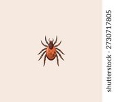 Tick animal icon flat vector design.