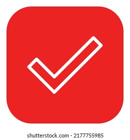 Tick and app icon on white