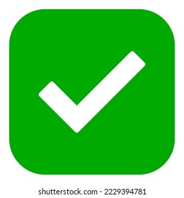 Tick-and-app-Symbol auf Weiß