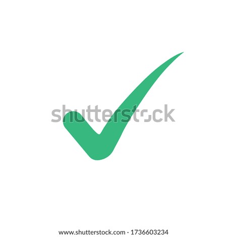 Tick approved green vector graphic
