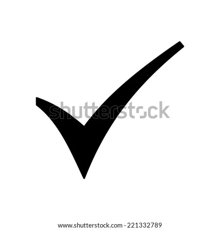 Tick Black Vector Icon Vector de stock (libre de regalías)221332789