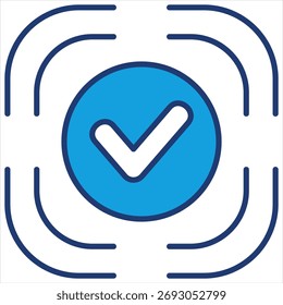Ilustración vectorial de icono azul de la garrapata