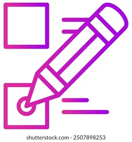 Ankreuzfeld Bleistift Symbol Vektorgrafik Symbol Hintergrund