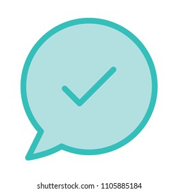 tick bubble message 