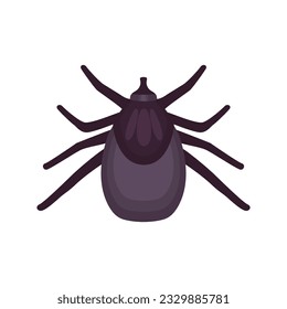 Tick bug icon - hand drawn vector illustration. Flat color design.