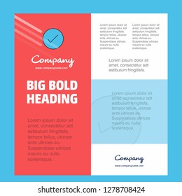 Tick Business Company Poster Template. with place for text and images. vector background