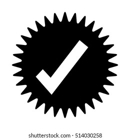 tick or check label or emblem icon image 