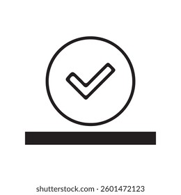 Tick check mark icon. Checkmark icon symbol. Vector illustration eps 10
