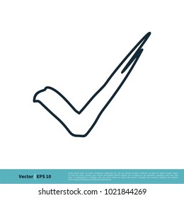 Tick Check Mark Icon Vector Logo Template Illustration Design. Vector EPS 10.