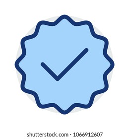  tick checked badge  