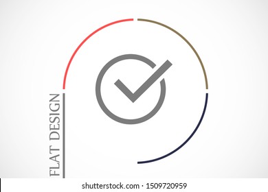 Tick checkmark approval check mark doodle Icon .Tick checkmark Vector Icon . Tick checkmark Check list button icon. Tick checkmark mark in round sign Icon .