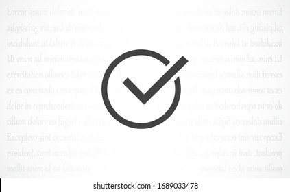 Markieren Sie das Häkchen Markierungsfeld Doodle Symbol .Tick Vektorillustration Icon. Markieren Sie das Symbol Checkliste überprüfen. Markieren Sie das Markierungszeichen im Rundzeichen Icon.