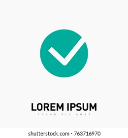 Tick checkmark line vector icon