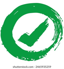 Tick, Checkmark single 4 on a white background, vector illustration.