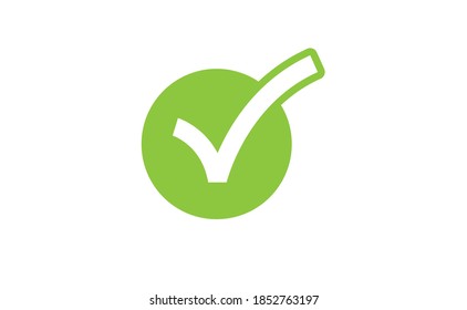 Markieren Sie das Vektorsymbol. Grünes Genehmigungszeichen. 