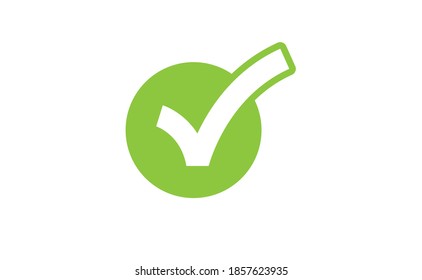 Checkmark Tick Green Icon Symbol Approval Stock Vector (Royalty Free ...