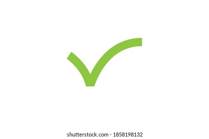 Marque el icono vector de marca de verificación. Símbolo verde de aprobación. 