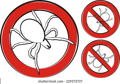 tick, chela - warning sign