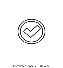 tick circle icon black and white
