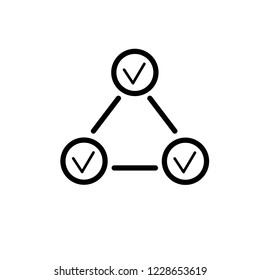 tick the circles approval interaction icon