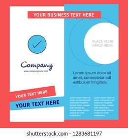 Tick Company Brochure Template. Vector Busienss Template