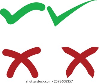 tick and cross beautiful design vector file eps