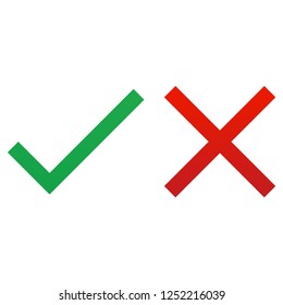 tick and cross icon vector