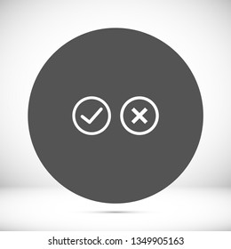 tick cross icon vector eps 10