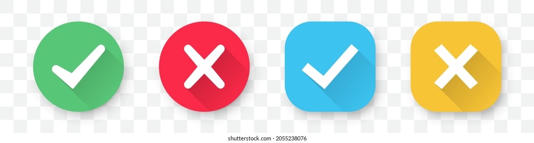 Zecken und Kreuzsymbole mit Schatten auf transparentem Hintergrund