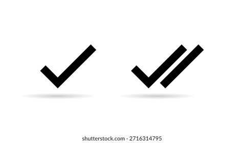 Markieren Sie das Symbol, und doppelte Häkchen. Symbol für gesendete Nachricht