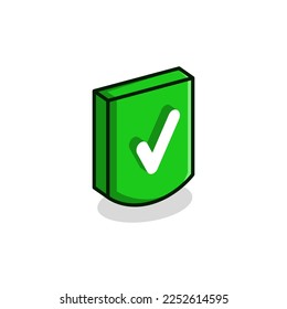 tick emblem vector design on white background
