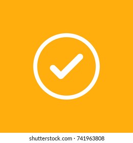 Tick figure as Mobile and web Icon 