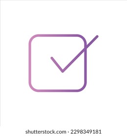tick in flat design style