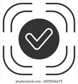 Ilustración vectorial de icono de glifo de marca