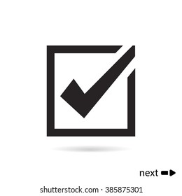 Check List Button Icon Check Icon Stock Vector (Royalty Free ...