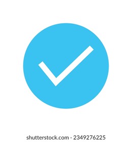 tick icon in a blue circle