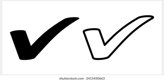 Tick icon Check mark clipart Yes symbol. Vector stock illustration EPS 10