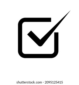 Marque un icono. Marcar el marco. La marca es correcta y sí. Icono del vector.