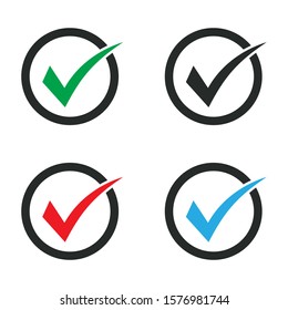 Tick icon. Check mark, verify icon, vector symbol.