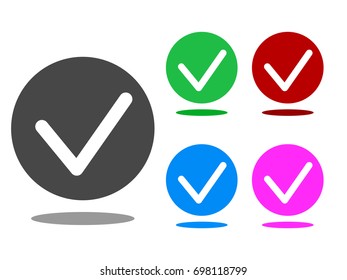 Tick Icon. Checkmark Pictogram. Vector Illustration. Agree Sign.