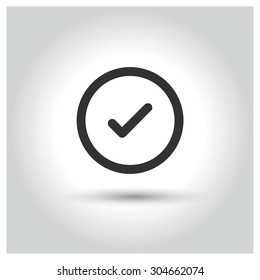 Tick icon. concept web buttons. vector illustration. Flat design style
